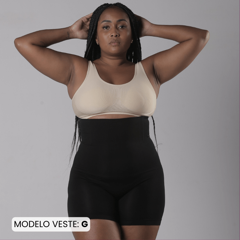 Kit Duplo: Bermuda Modeladora Up Shaper (Preto + Nude)