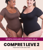 Body Confort - Body de Manga Curta Sem Costura - Compre 1 Leve 2