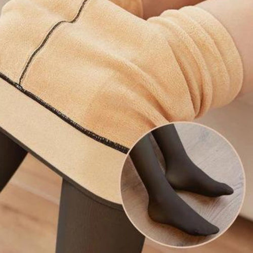 COMPRE 1 LEVE 2 - MEIA-CALÇA PELUCIADA DE LÃ TRANSLÚCIDA