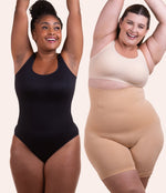 Kit Silhueta Total: Body Canelado + Bermuda Up Shaper