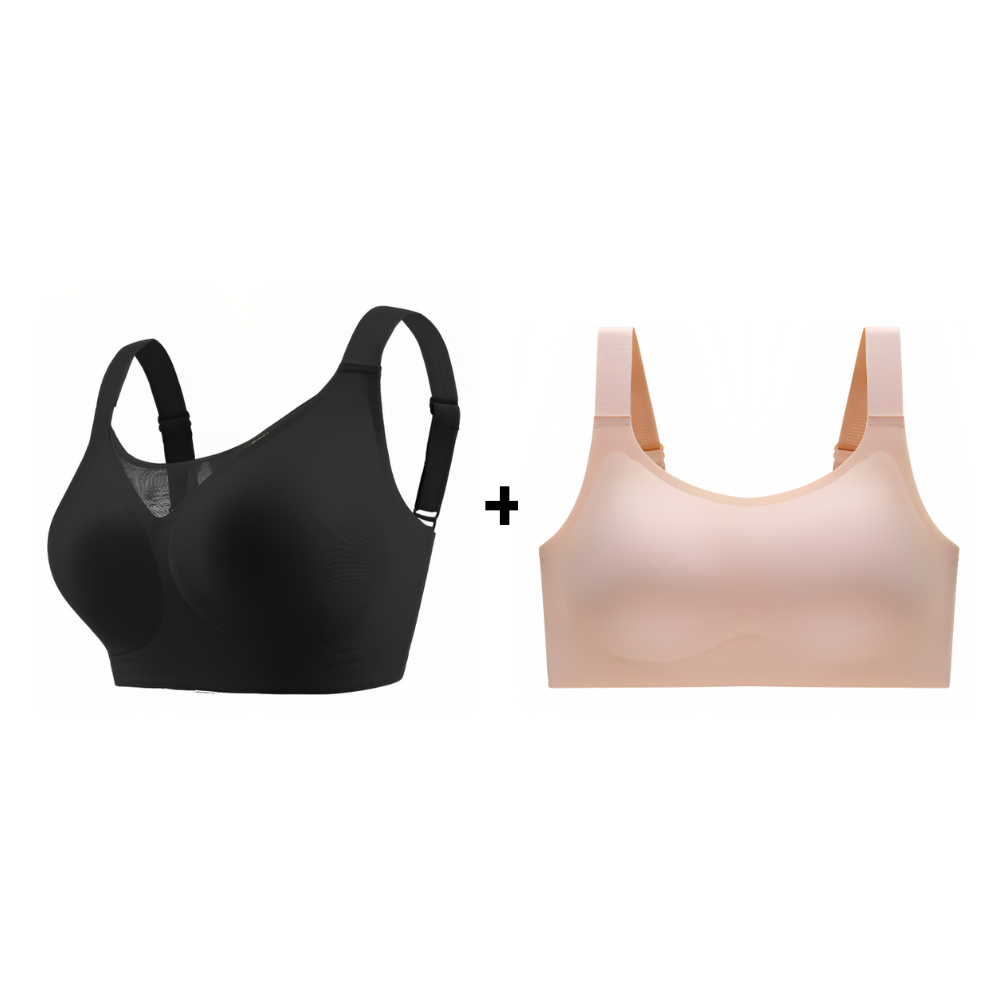 Kit Duo Plus Size - Sutiã Compress Diário + Sutiã Premium Plus Size + Desconto