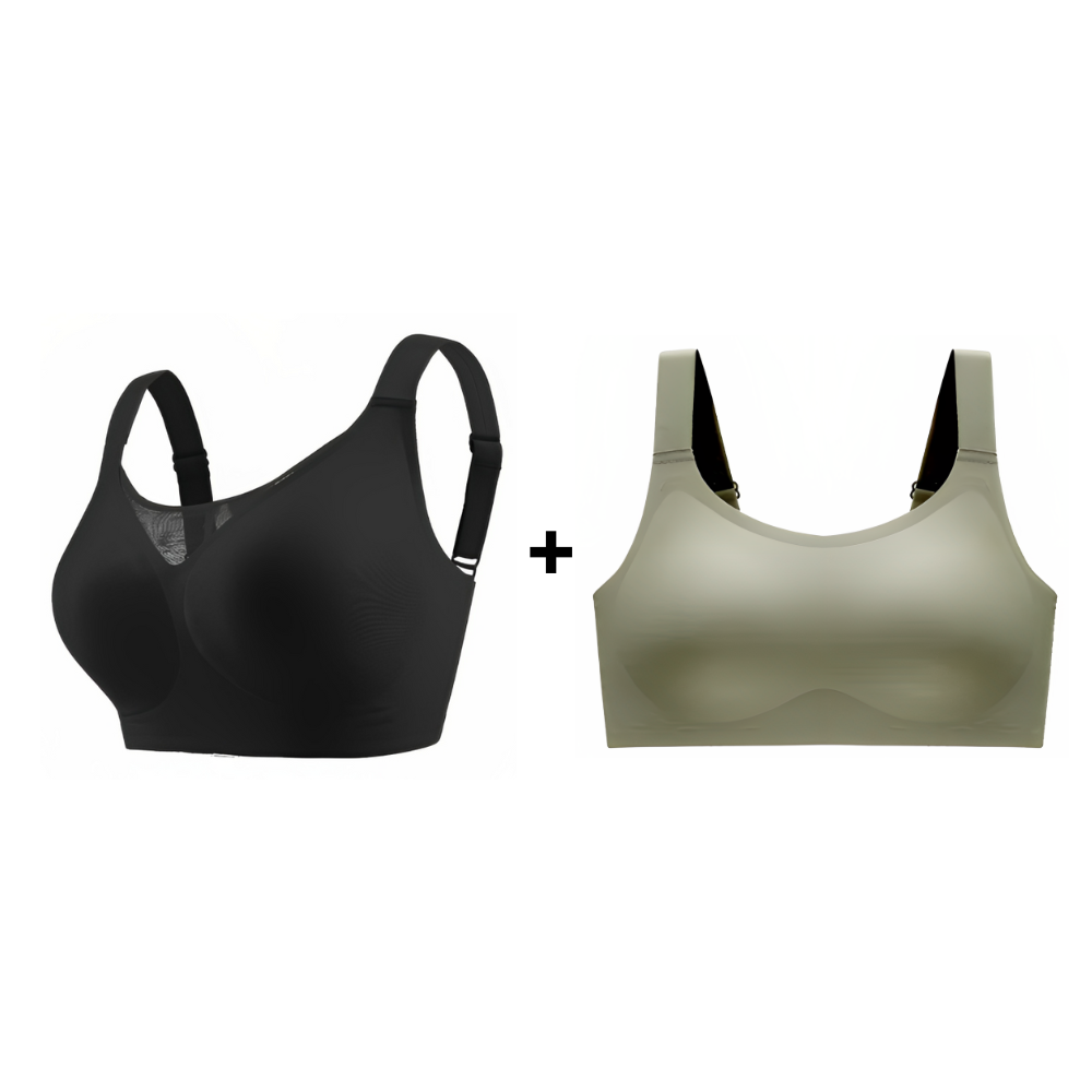 Kit Duo Plus Size - Sutiã Compress Diário + Sutiã Premium Plus Size + Desconto