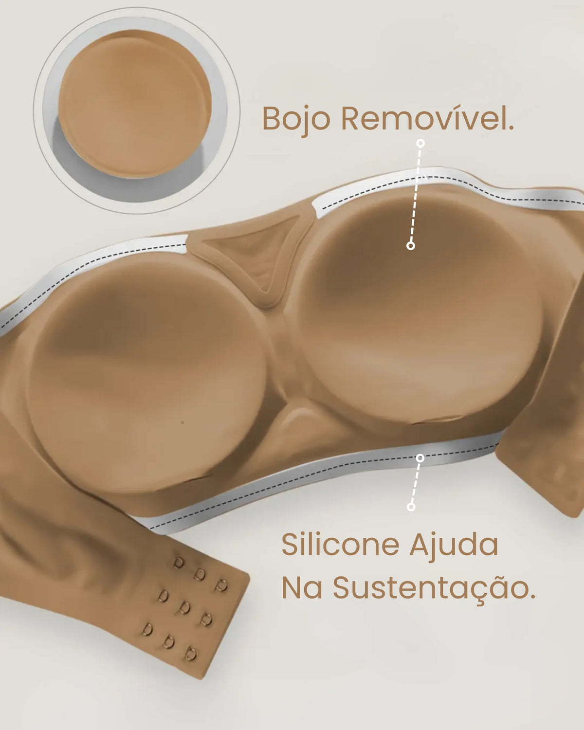 Sutiã Tomara que Caia Sensação - com Bojos Removíveis