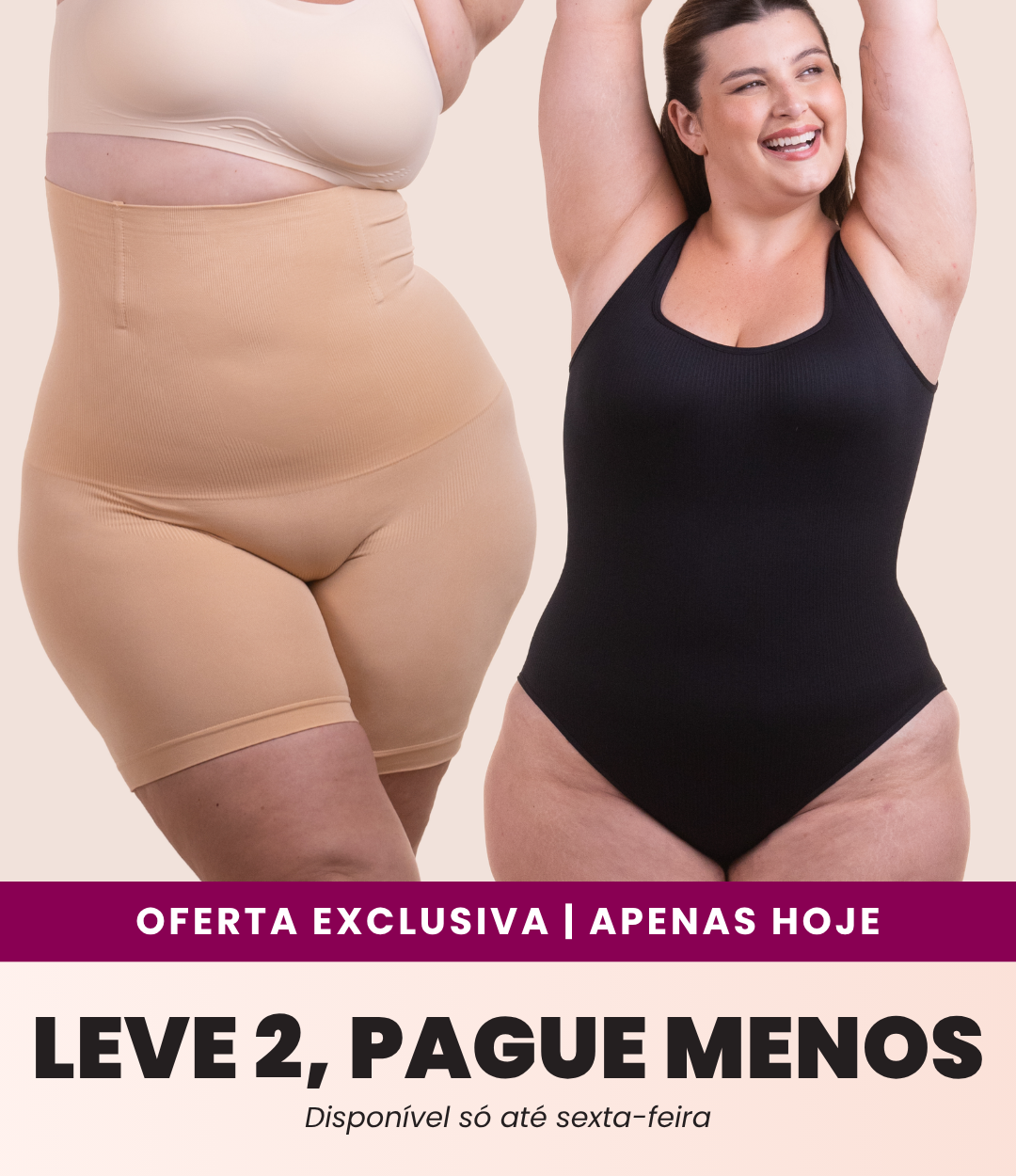Kit Silhueta Total: Body Canelado + Bermuda Up Shaper