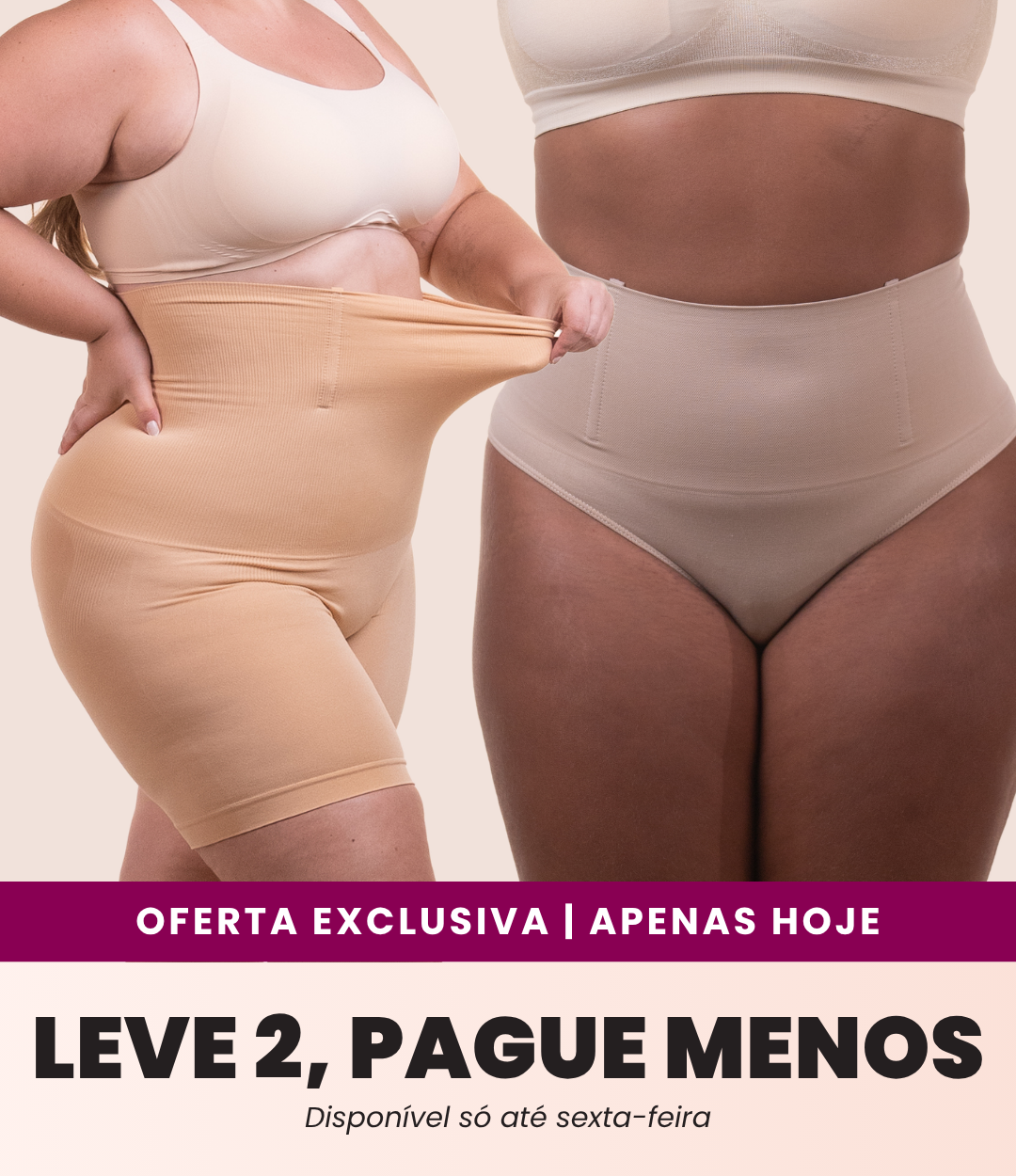 Bermuda Up Shaper + Calcinha Hope - Combo Irresistível