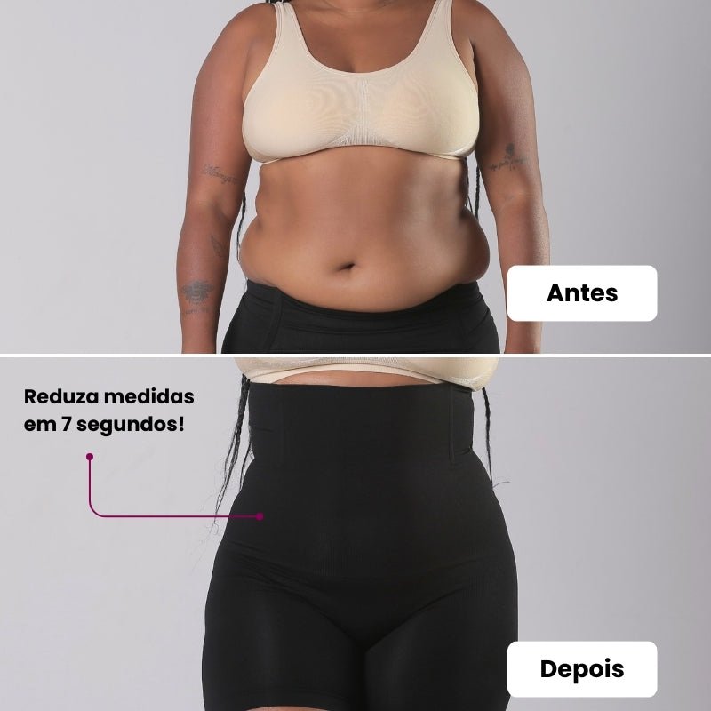 Kit Silhueta Total: Body Canelado + Bermuda Up Shaper