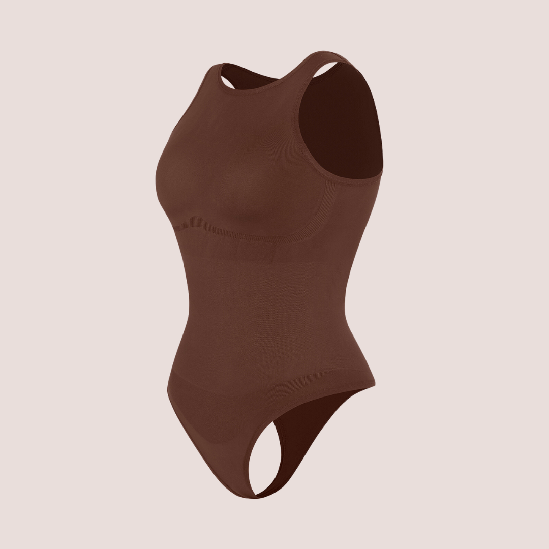 Body Chic - Body Modelador Decote Alto Sem Costura