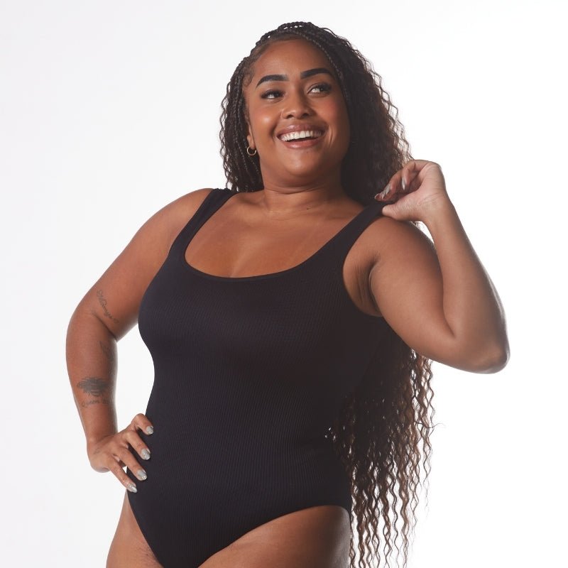 Kit Silhueta Total: Body Canelado + Bermuda Up Shaper